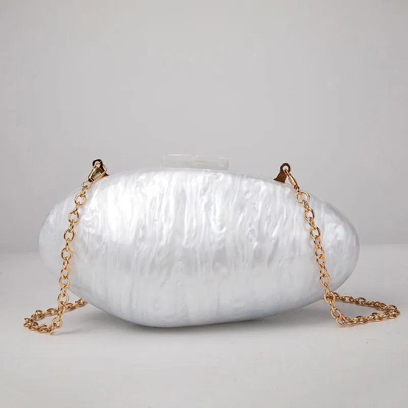 White buy acrylic evening bag