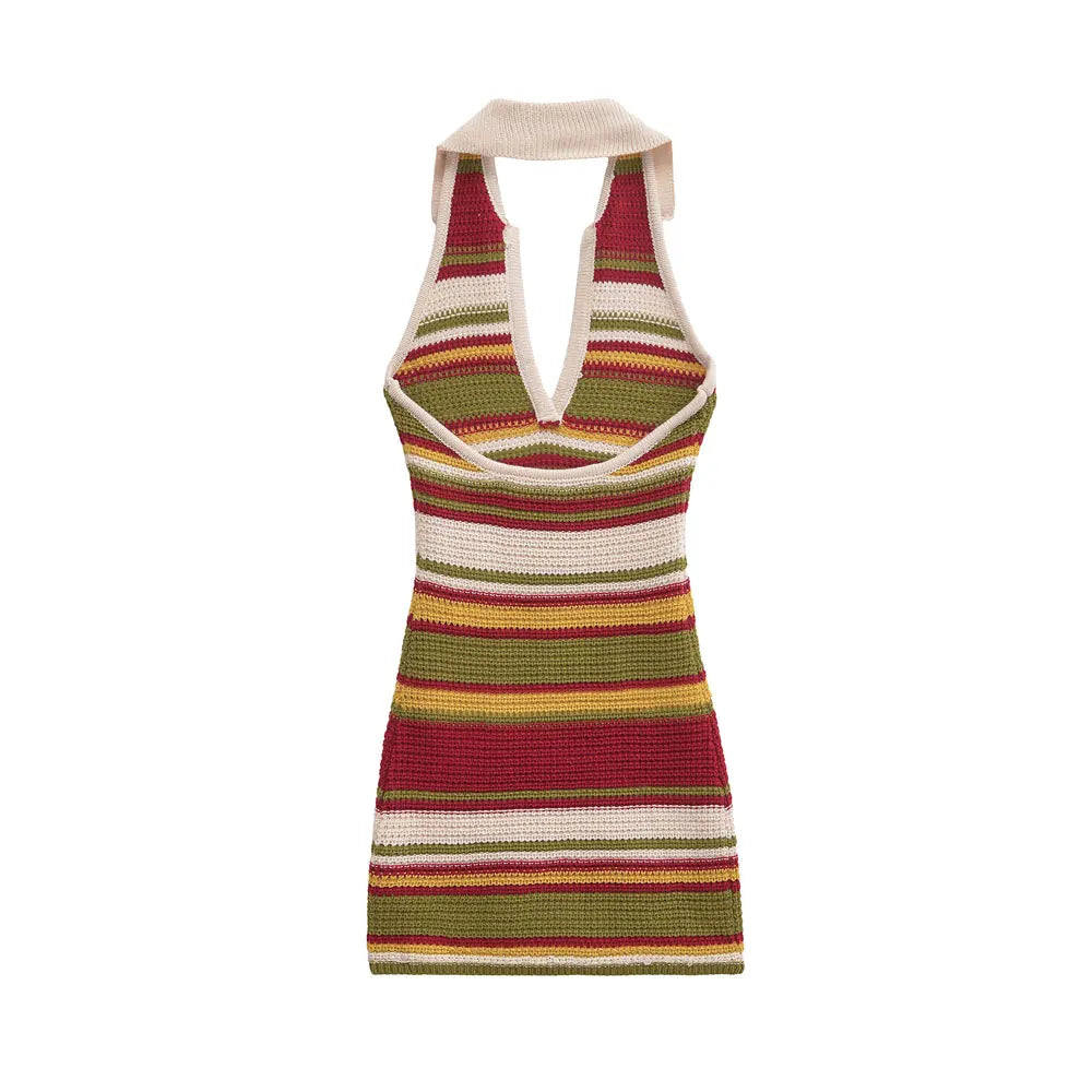 Rosalinda Striped Knit Mini Dress