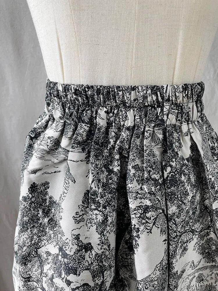 Ashley Toile Midi Skirt from The House of CO-KY - Skirts