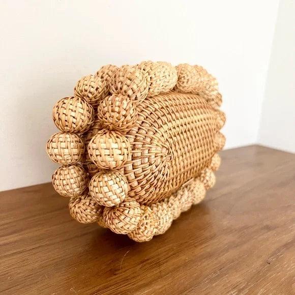 Boho Beaded Rattan Clutch from The House of CO-KY - Handbags