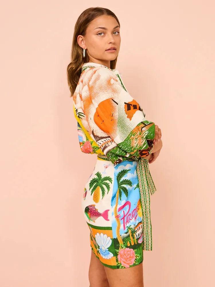 Jen Tropical Mini Dress from The House of CO-KY - Dresses