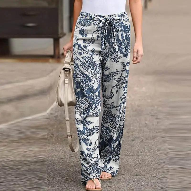 Lara Floral Summer Pants from The House of CO-KY - Bottoms
