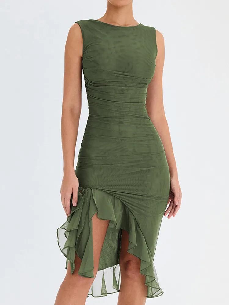 Millie Ruffle Ruched Dress from The House of CO-KY - Dresses