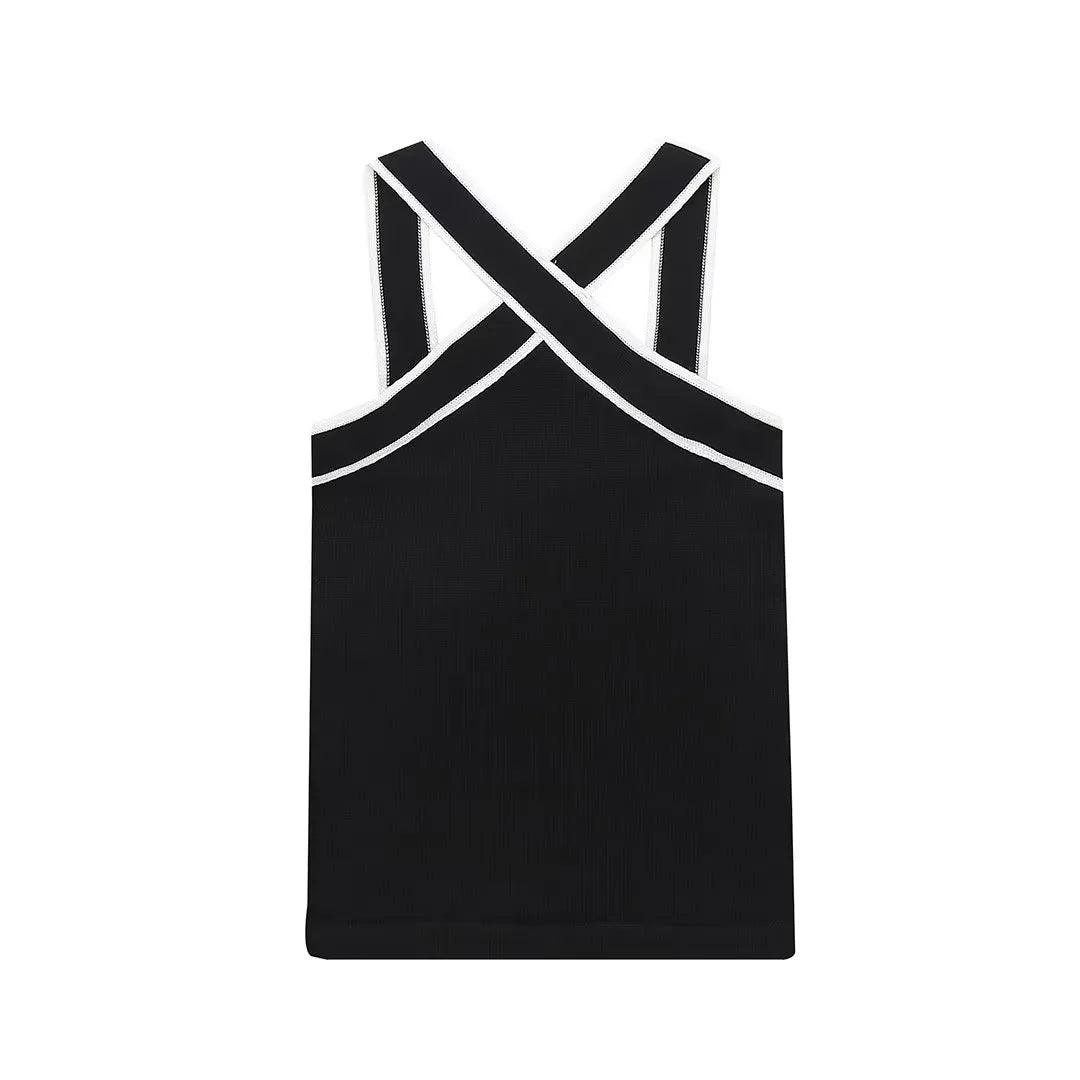 Paola Cross Collar Tank Top from The House of CO-KY - Shirts & Tops