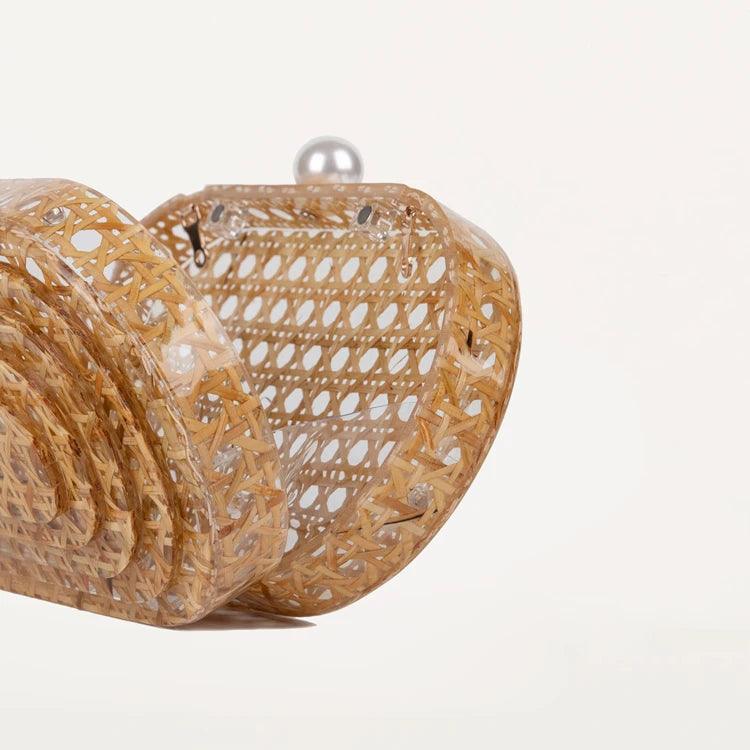 Rhoda Egg Rattan Clutch Bag from The House of CO-KY - Handbags