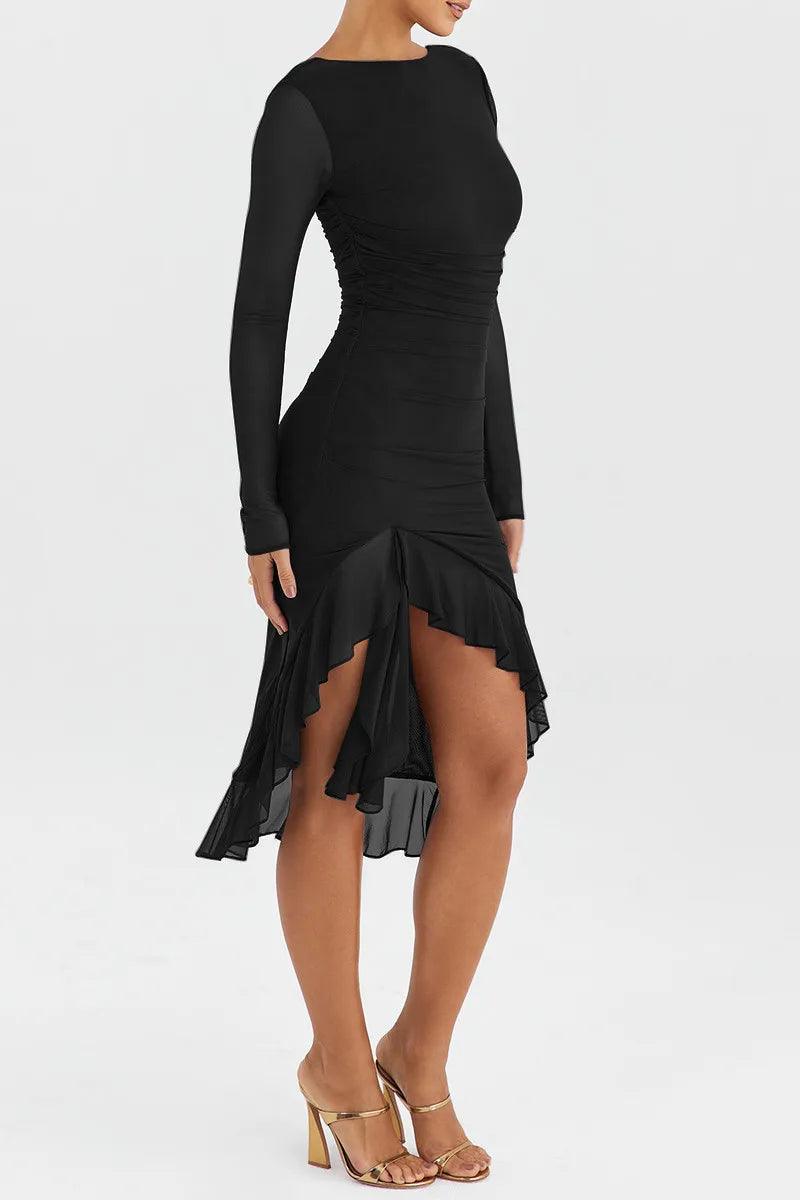 Sheena Ruffle Ruched Dress from The House of CO-KY - Dresses