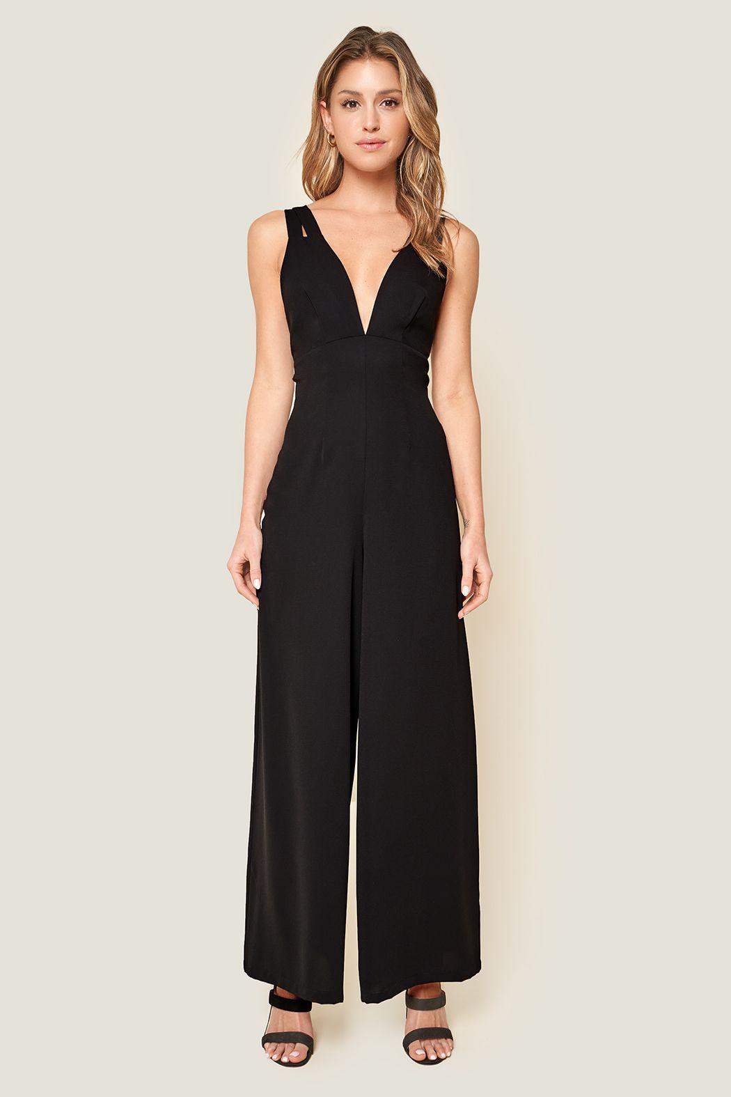 Kim Double Strap Black Jumpsuit from The House of CO-KY - Jumpsuits & Rompers